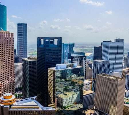 Downtown Houston Corporate Offices Aerial
