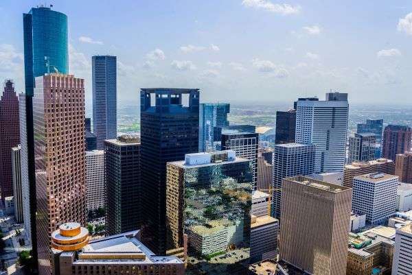 Downtown Houston Corporate Offices Aerial