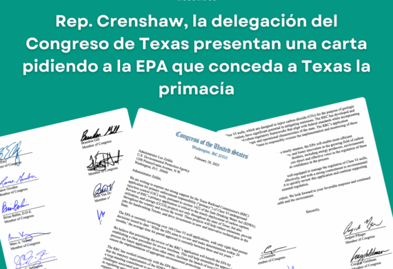 La delegación del Congreso de Texas firma una carta en la que se pide a la EPA que conceda la primacía a Texas